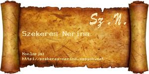 Szekeres Nerina névjegykártya